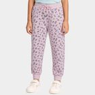 Girls' Lilac Regular Fit Floral Printed Pyjama, Lilac, small