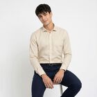 Men's Beige Regular Fit Formal Shirt, Beige, small