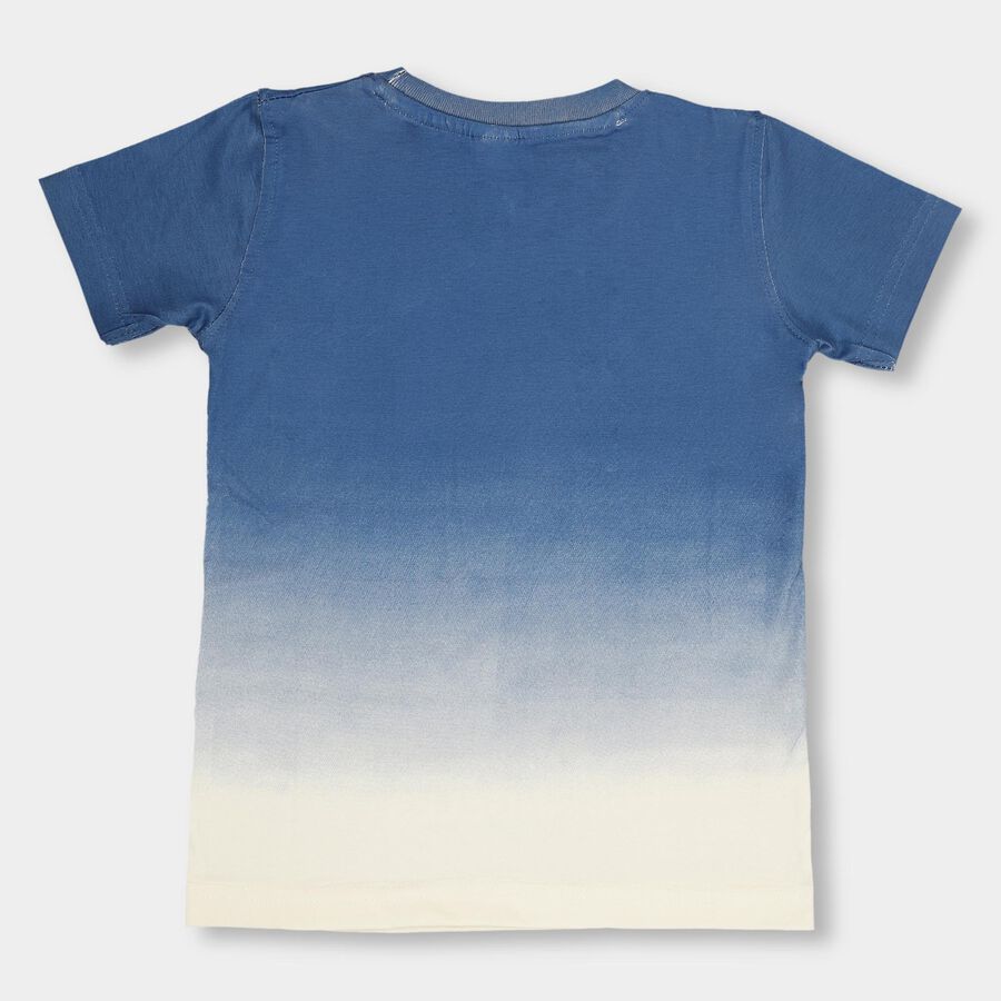 Boys' 100% Cotton Half Sleeves T-Shirt, Mid Blue, large image number null