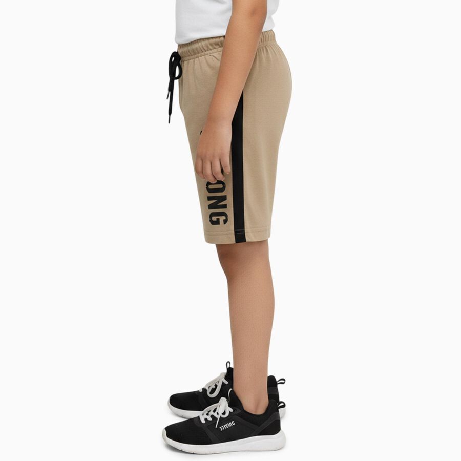 Boys' Cotton Blend Bermuda Shorts, Beige, large
