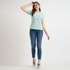 Ladies' 100% Cotton Round Neck T-Shirt, हल्का हरा, small image number null
