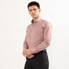 Men's Light Pink Spread Collar Formal Shirt, हल्का गुलाबी, small image number null