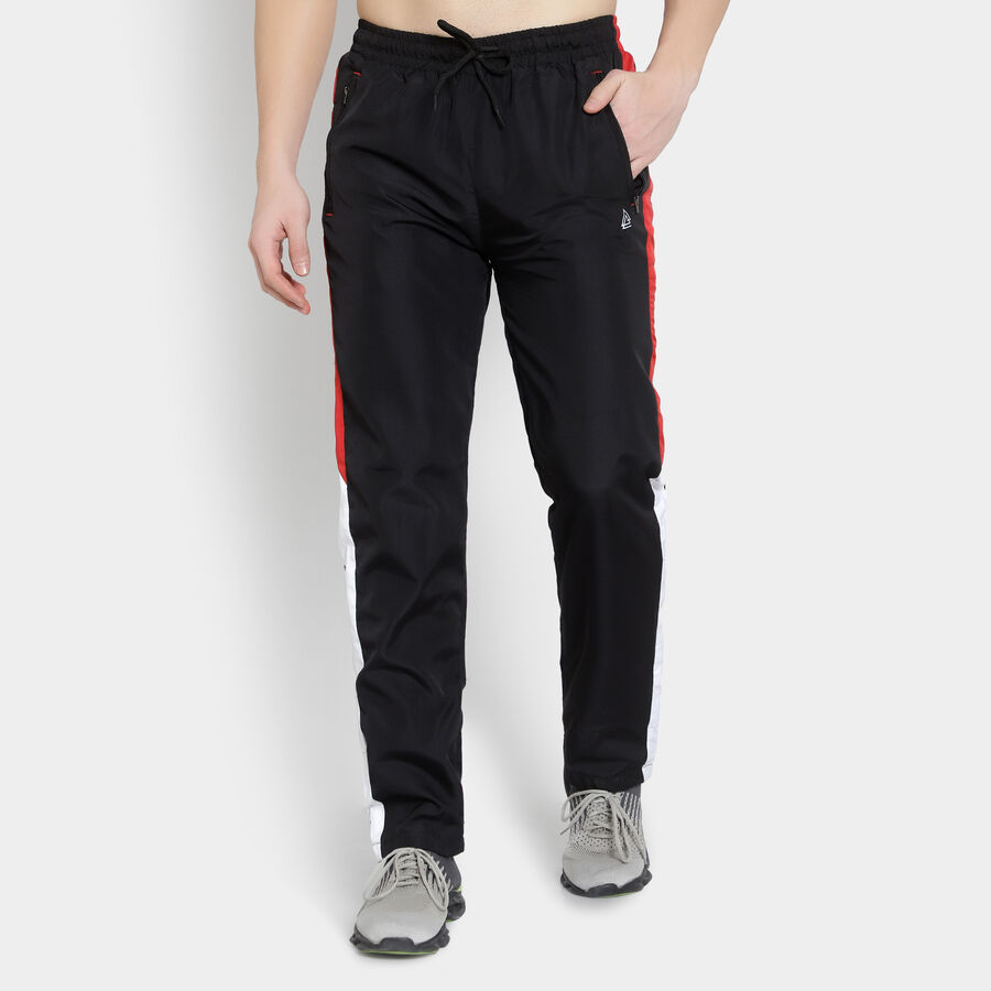 Cut & Sew Track Pants, Black, large image number null