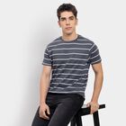 Men's Round Neck Half Sleeves T-Shirt , Mid Blue, small image number null