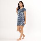 Women's Bright Coral Pink Sleeveless Casual Nighty, मध्यम नीला, small image number null