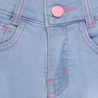 Girls' Light Powder Blue Slim Fit Embroidered Jeans, हल्का नीला, small image number null