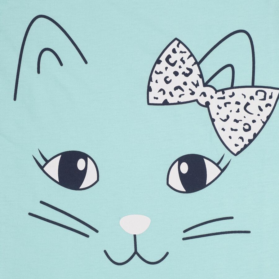 Girls' T-Shirt , Aqua, large image number null