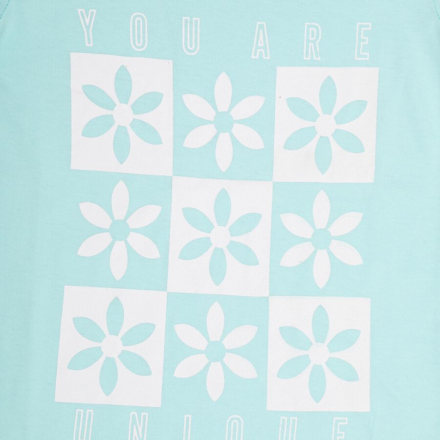Girls' Top , Aqua, large image number null