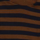 Boys Dark Brown and Navy Blue Turtleneck Casual Pullover, Brown, small image number null