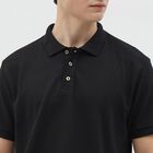 Men's Jet Black Polo Neck Classic T-Shirt, Black, small image number null