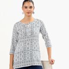 Ladies' Kurti, गहरा नीला, small image number null