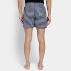 Men's 100% Cotton Boxers, नेवी ब्लू, small