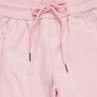 Girls' Soft Pink Glitter Bow Elastic Waist Winter Pyjama, हल्का गुलाबी, small image number null