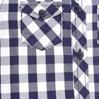 Infants Checks Shirt, Navy Blue, small image number null