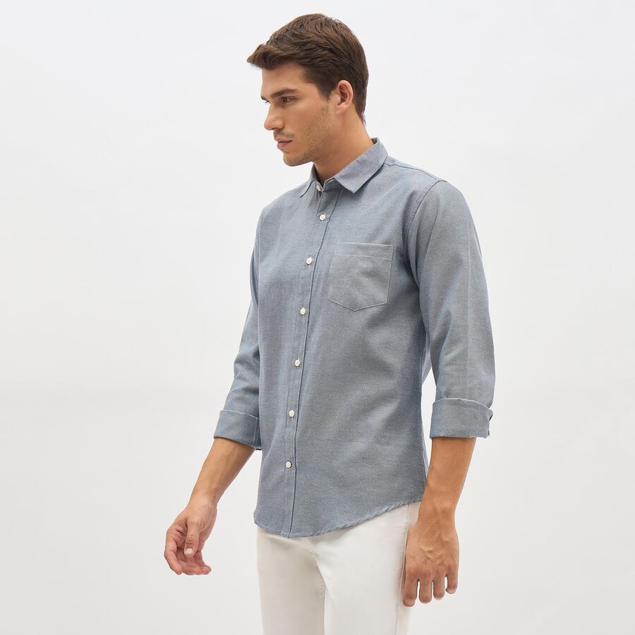 Men's Casual Shirt , Navy Blue, large image number null