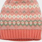 Girls' Pink Pom-Pom Beanie Cap, हल्का गुलाबी, small
