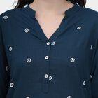 Ladies' 100% Cotton Kurti , Teal Blue, small image number null
