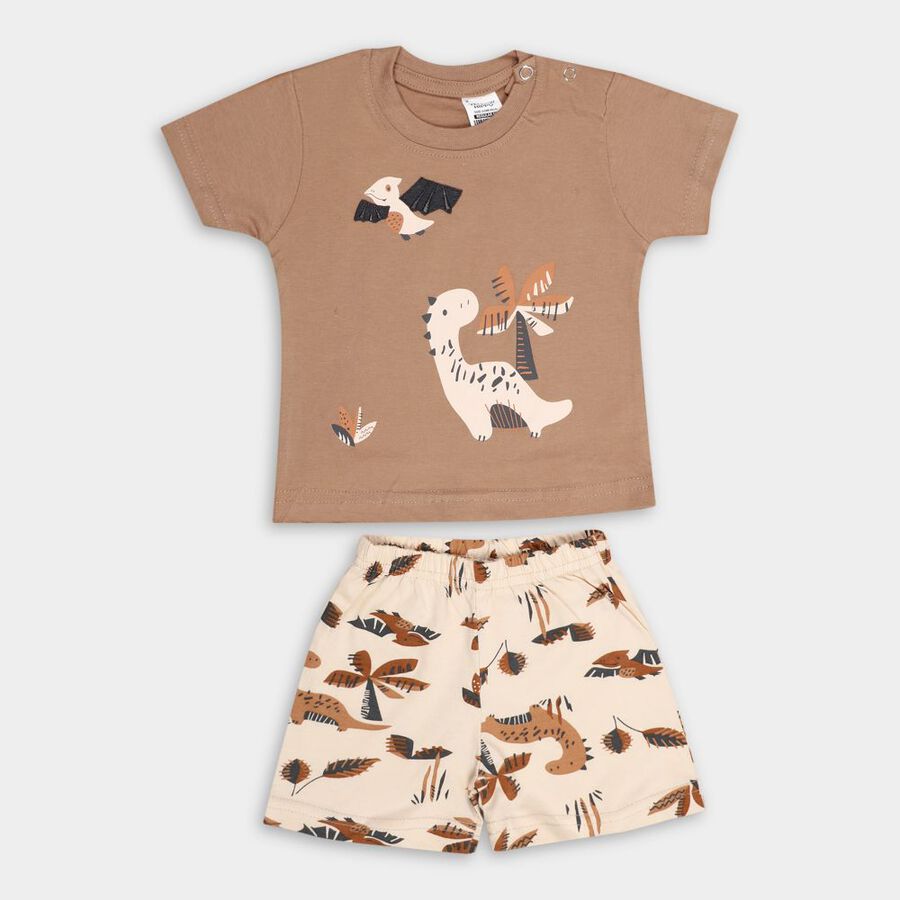 Infant Boy's Cotton Baba Suit, गहरा पीला, large image number null