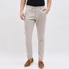 Men's Slim Fit Casual Trousers, Beige, small image number null