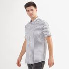 Men's Rich White Cotton Regular Collar Casual Shirt, White, small image number null