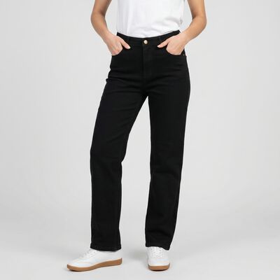 Women's Black Solid Jeans