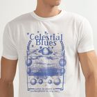Men's Bright White Round Neck Casual T-Shirt, White, small image number null