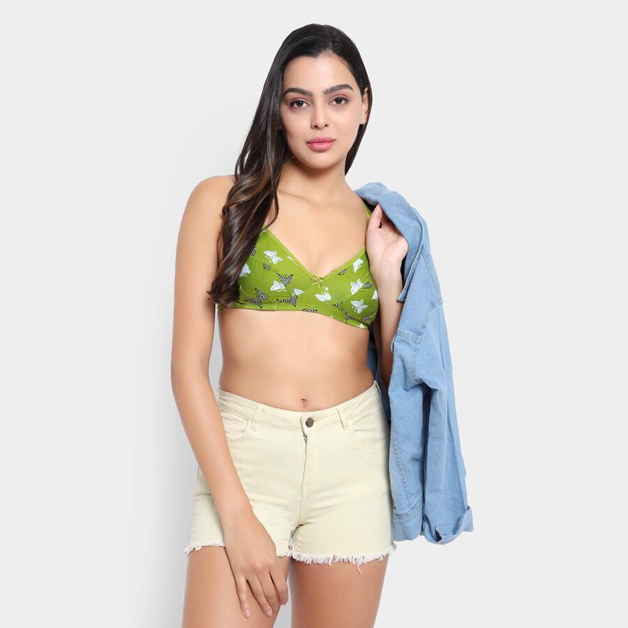 Printed Bra, Olive, large image number null