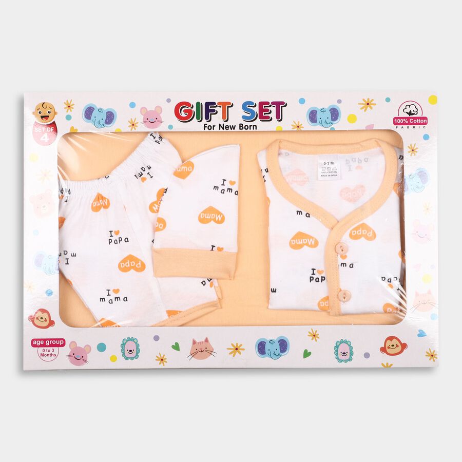 Infant's Cotton Gift Set, Peach, large image number null