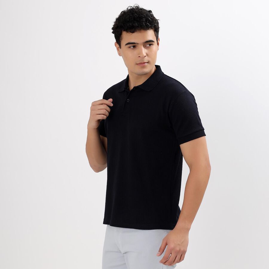Men's Collared Half Sleeves T-Shirt, नेवी ब्लू, large image number null