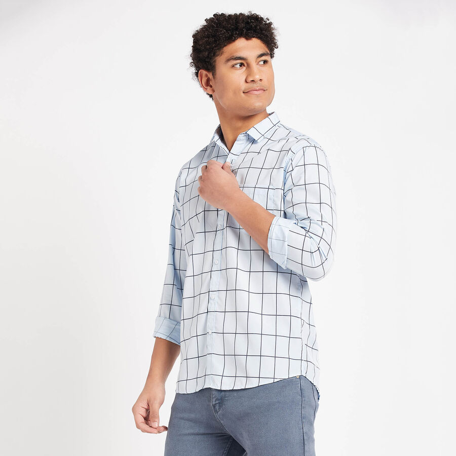 Checks Casual Shirt, हल्का नीला, large image number null