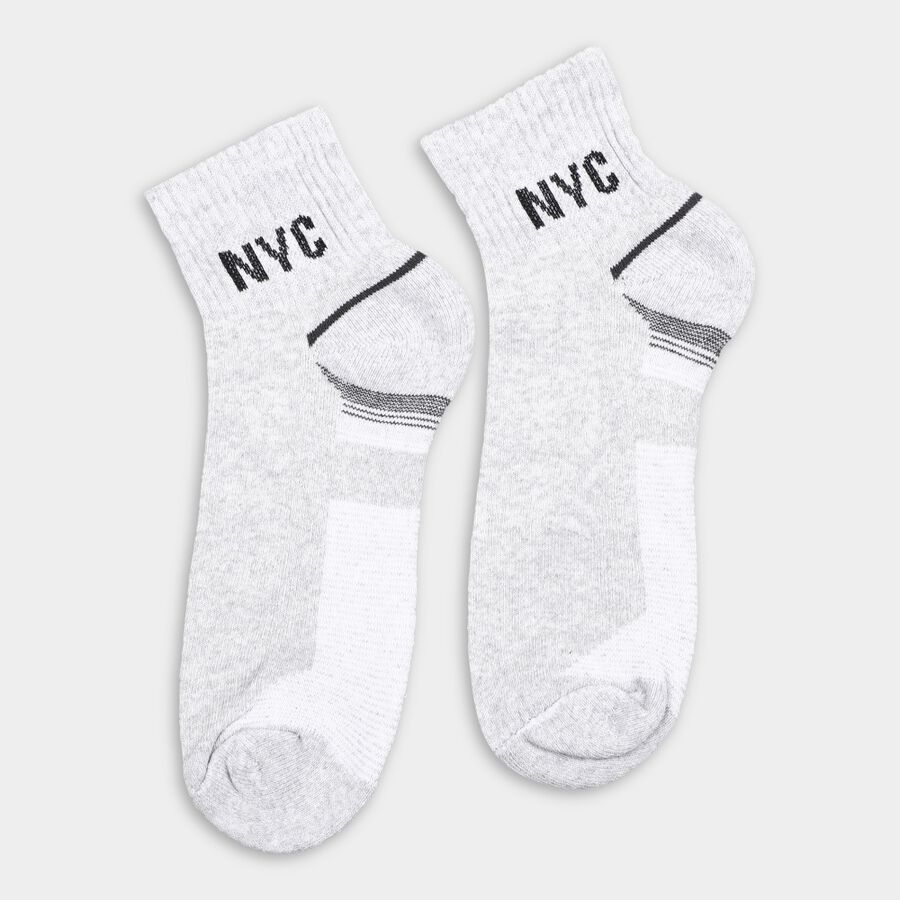 Men's Socks (Pack of 3), काला, large image number null