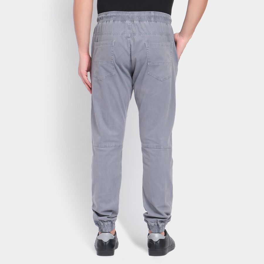 Men's Slim Fit Casual Trousers, Light Grey, large image number null