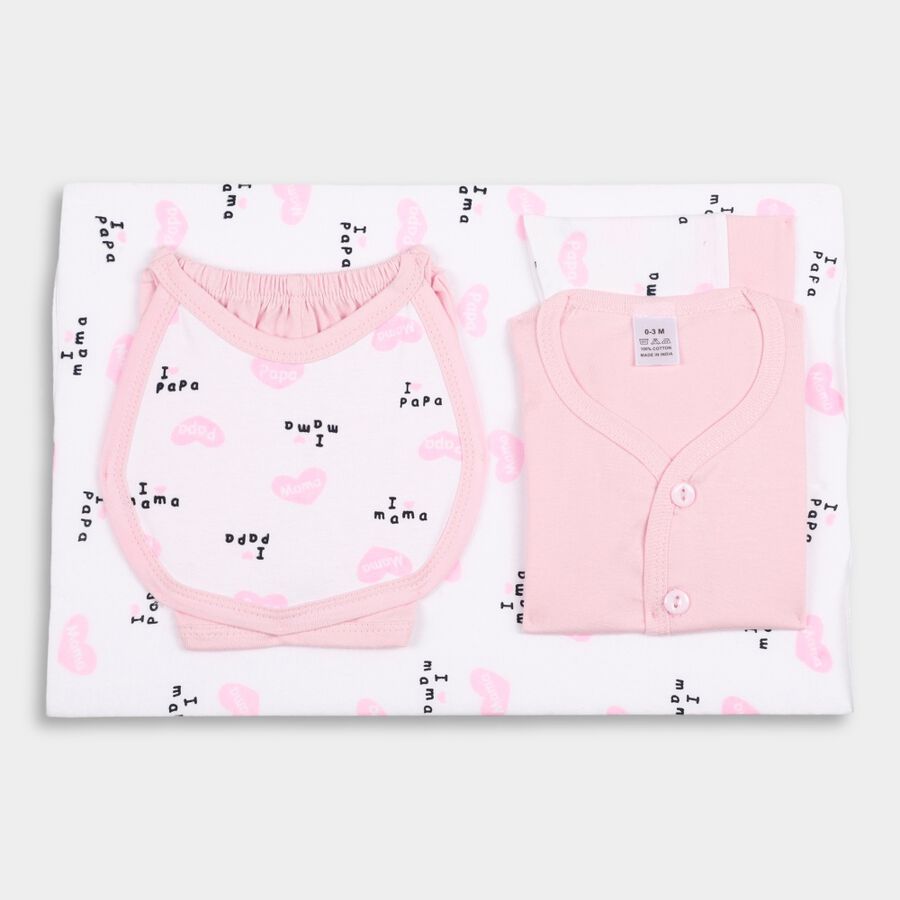 Infants' Cotton Gift Set, Pink, large image number null
