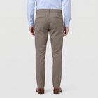 Men's Grey Slim Fit Textured Casual Trousers, हल्का ग्रे, small