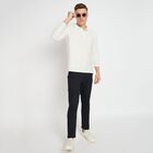 Men's Slim Fit Casual Trousers, Black, small image number null