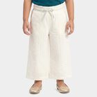 Girls White Palazzo Eyelet Pyjama, सफ़ेद, small