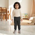 Girls' Charcoal Long Johns Thermal, चारकोल, small