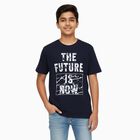 Boys' Half Sleeves T-Shirt, Navy Blue, small image number null