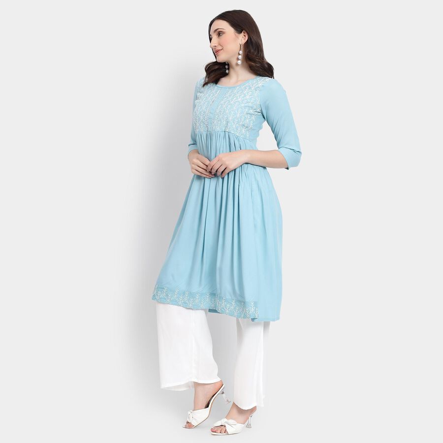 Ladies' Kurta Pyjama Set, Light Blue, large image number null