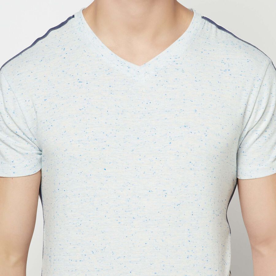 V Neck T-Shirt, White, large image number null