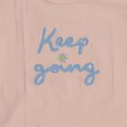 Girls' Light Pink Cotton Round Neck Ruffle Sleeve Graphic T-Shirt, Light Pink, small image number null