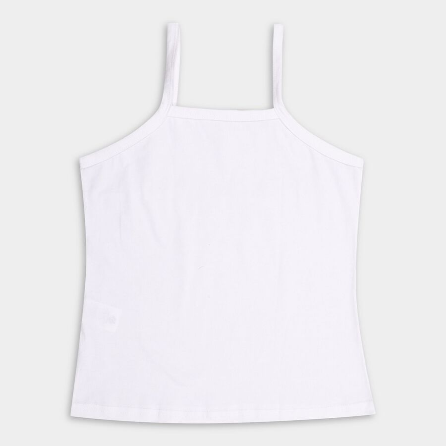 Girls' 100% Cotton Vest (Pack of 2), Off White, large image number null
