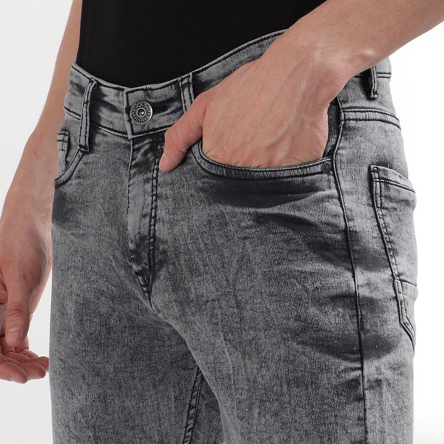 Men's Denim Skinny Jeans, Light Grey, large image number null