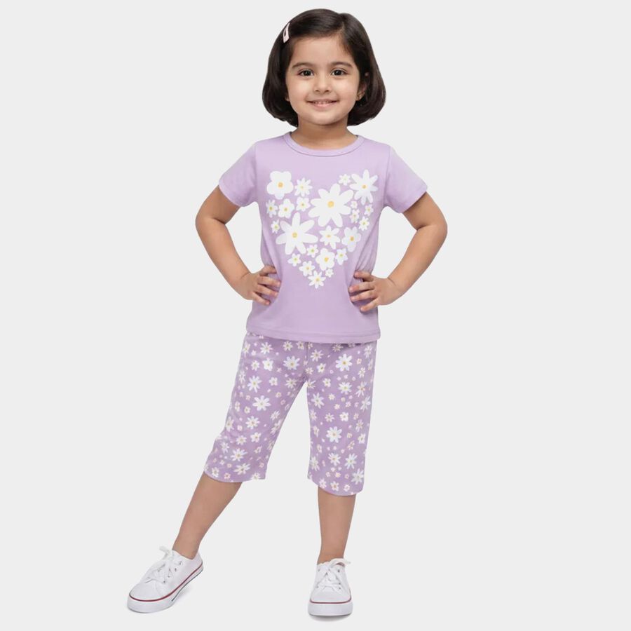 Girls Lilac Upper and Bottom Set, Lilac, large