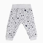 Boys' Light Grey Star Printed Cotton Blend Pyjama, मिश्रित हल्का ग्रे, small image number null