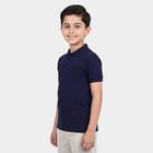 Boys Navy Blue Polo Neck Polo Boys T-Shirt, नेवी ब्लू, small