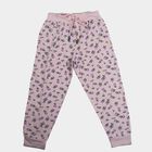 Girls' Lilac Regular Fit Floral Printed Pyjama, Lilac, small