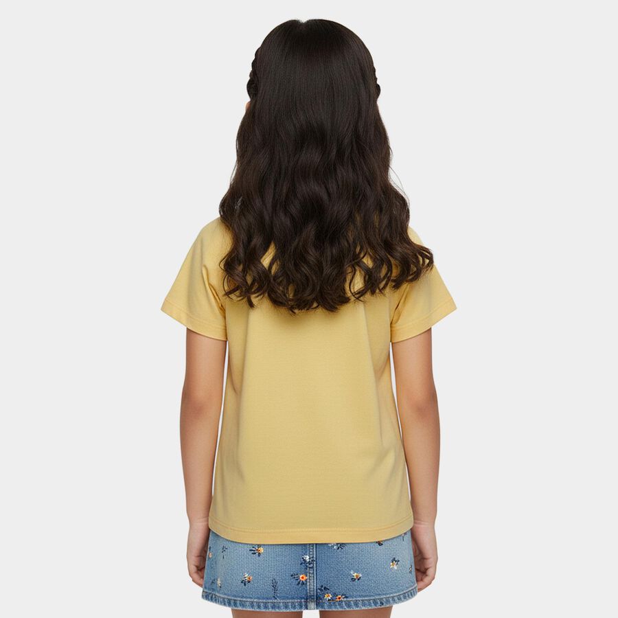 Girls' T-Shirt, Yellow, large