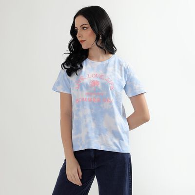 Ladies' 100% Cotton Round Neck T-Shirt
