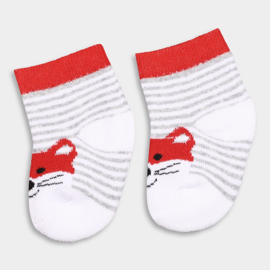 Infant's Socks (Pack of 2), Melange Light Grey, large image number null